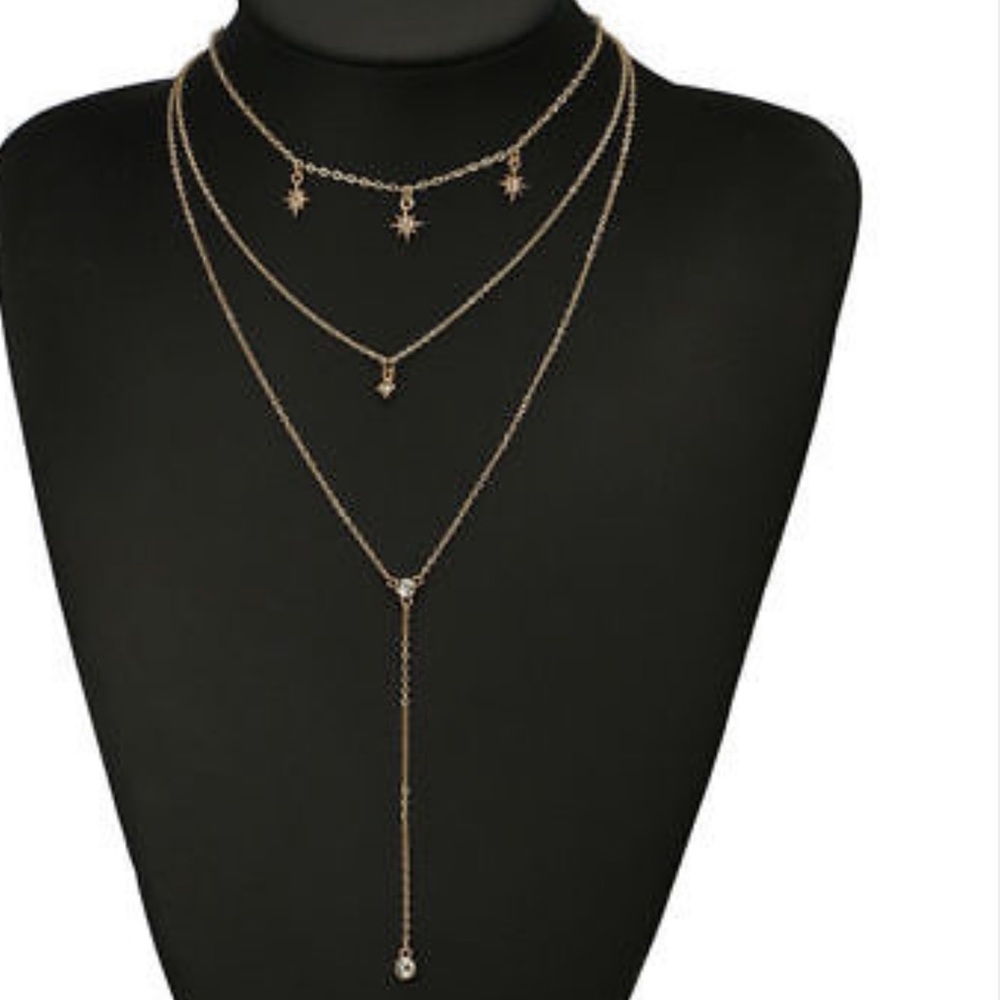 Triple Layer Boho Pendant Necklace - Picture 4 of 4
